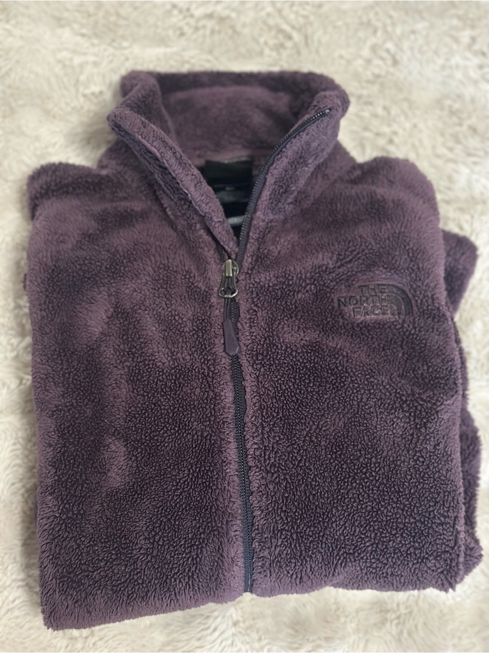 The North Face Plush Full-Zip Fleece Jacket in Plum